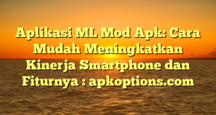 Aplikasi ML Mod Apk: Cara Mudah Meningkatkan Kinerja Smartphone dan Fiturnya : apkoptions.com